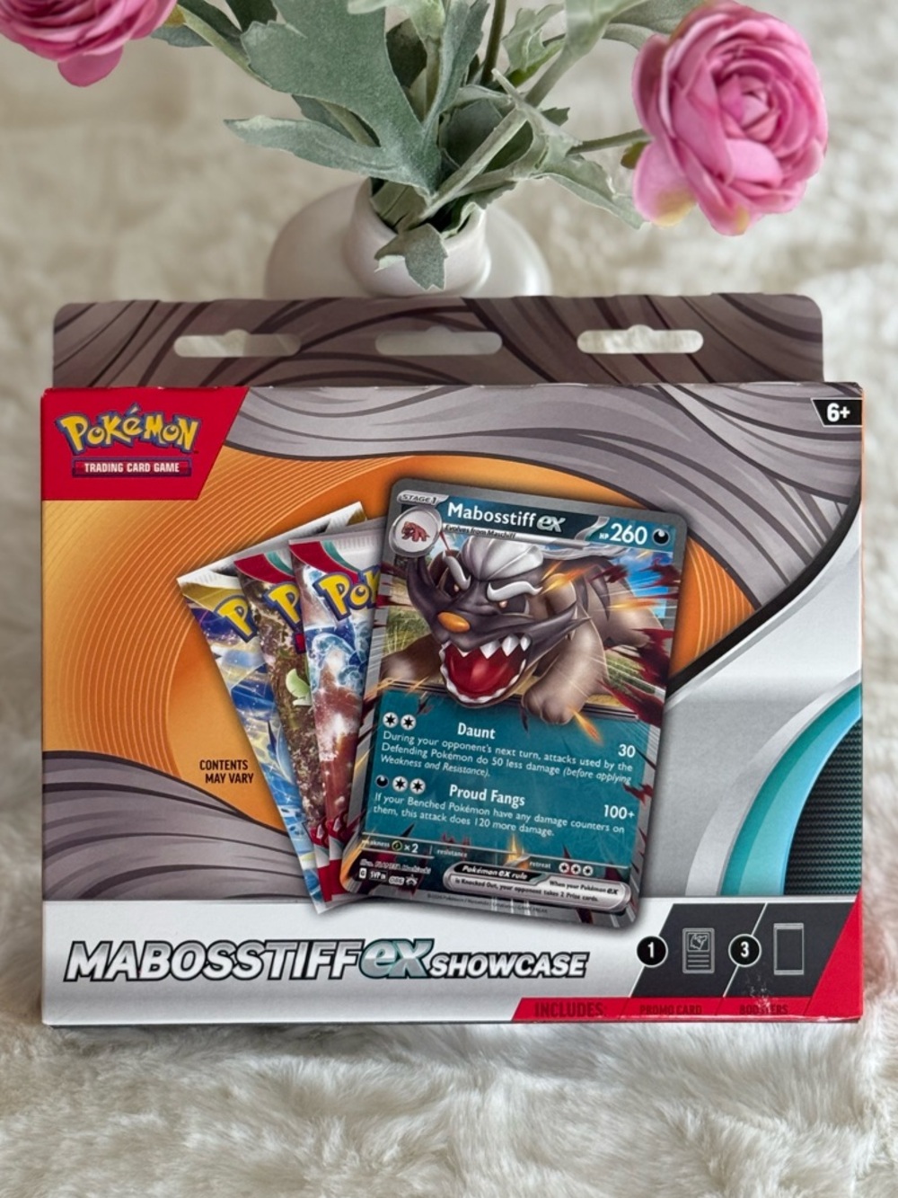 Pokémon TCG Mabosstiff ex Showcase Box Sealed Promo + 3 Booster Packs IN HAND